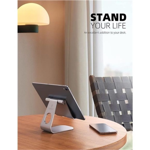 Tablet Stand Adjustable, Lamicall Tablet Stand : Desktop Stand Holder Dock - Picture 4 of 7